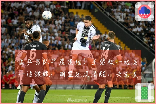 国乒男队早晨集结！王楚钦一边走一边揉眼，明显还没清醒，头发凌乱不堪